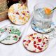 Handmade Terrazzo Multicolor Round Resin Set of 4 Decorative Coasters